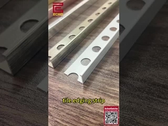 10mm Αλουμίνιο ευθεία άκρη πλακάκια Τριμ Μινιμαλιστικό γυαλιστερή χρωμική άκρη λωρίδα