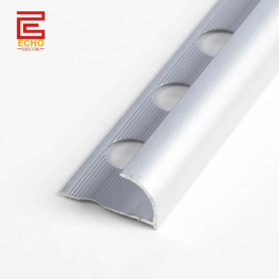 ποιότητας  Aluminum Anodized Silver Outside Corner Trim Bullnose Edge Tile Trim εργοστάσιο