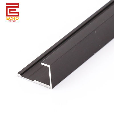 ποιότητας  Decorative Wall Panel Trim Matte Black Aluminium End Cap Trim For PVC Panel εργοστάσιο