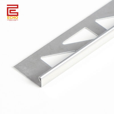 10mm Smart Flat Edge Tile Trim Chrome Metal Angle Trim για τις εξωτερικές γωνίες