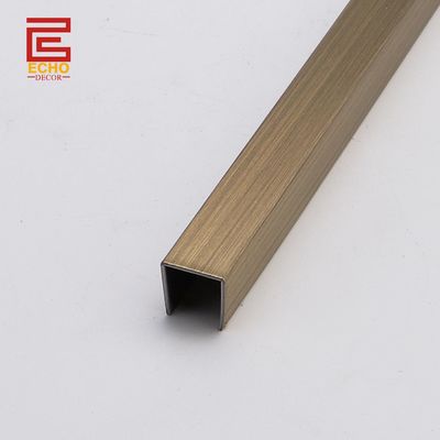 Μεταλλικό U Channel Tile Trim Molding Ευέλικτο Tile Edge Trim για τις άκρες των επιτραπέζιων