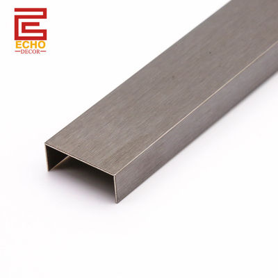 20mm Brushed Black Metal Edge Tile Trim για κεραμικά πλακάκια μπάνιου