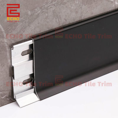 Σύγχρονη Αλουμινίου Wall Baseboard Τριμ Skirting Board Προφίλ Μαύρο 40-120mm πλάτος